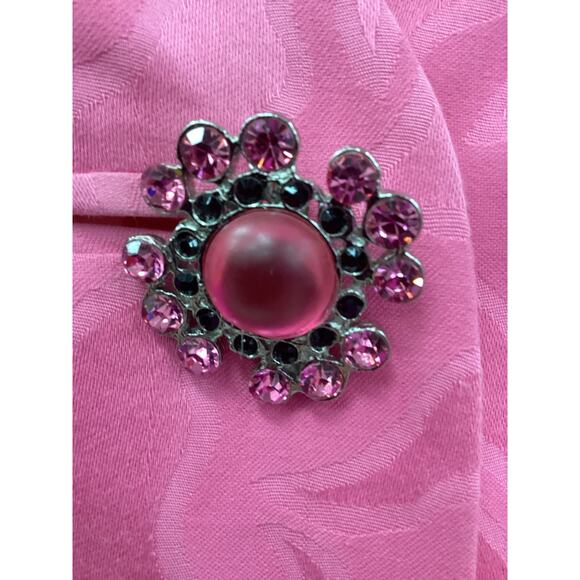 VTG Rickie Freeman For Teri Jon Suit Set Women’s SZ 14 Blazer+Skirt Pink & Black - Picture 5 of 8